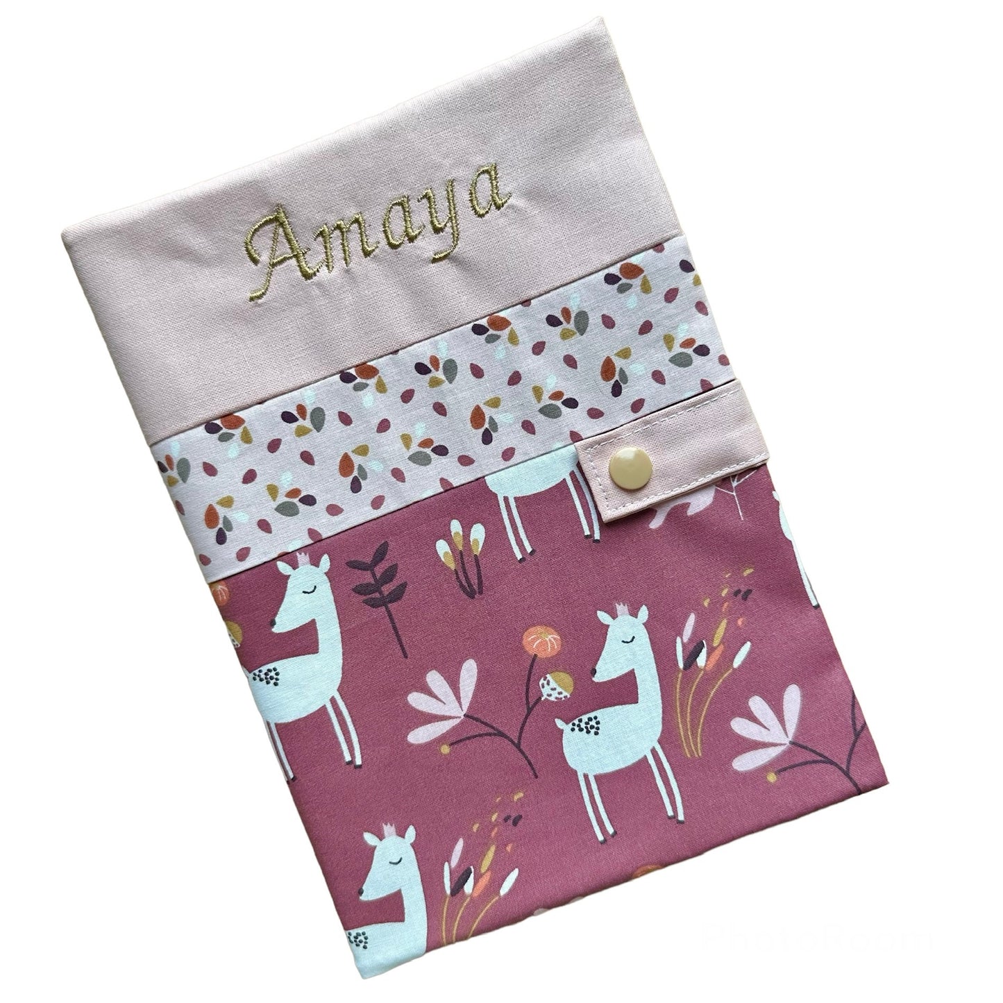 Protège carnet de santé personnalisé - Rose Amaya