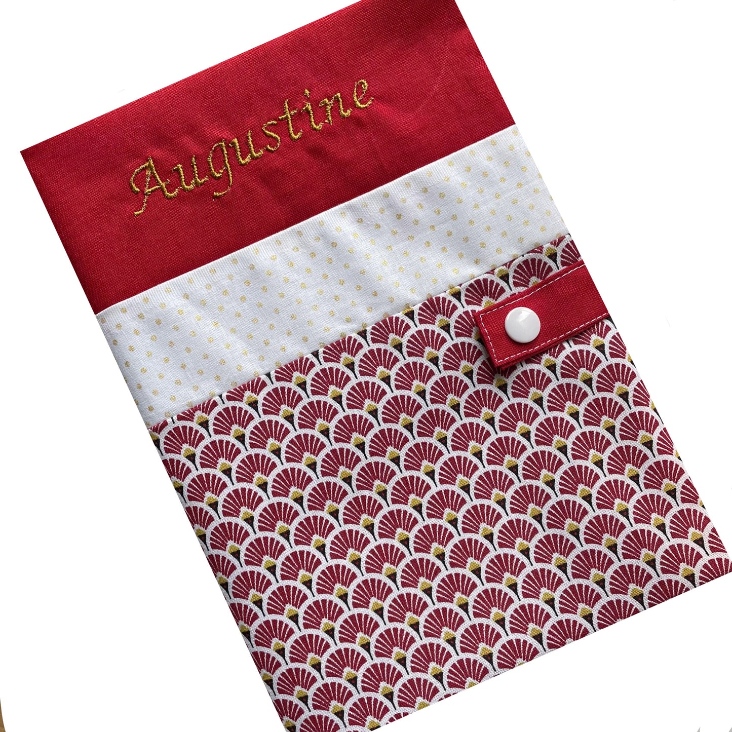Personalized health book cover - Augustine Red