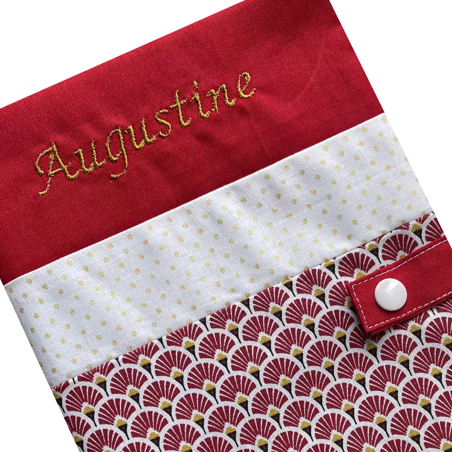 Personalized health book cover - Augustine Red