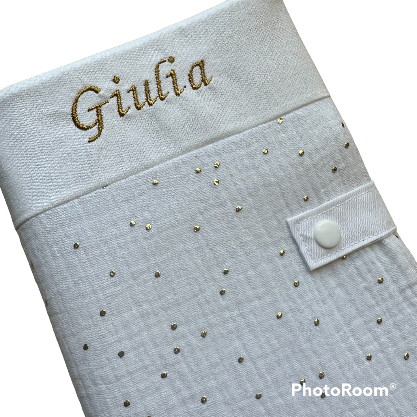 Personalized health book cover - White Giulia