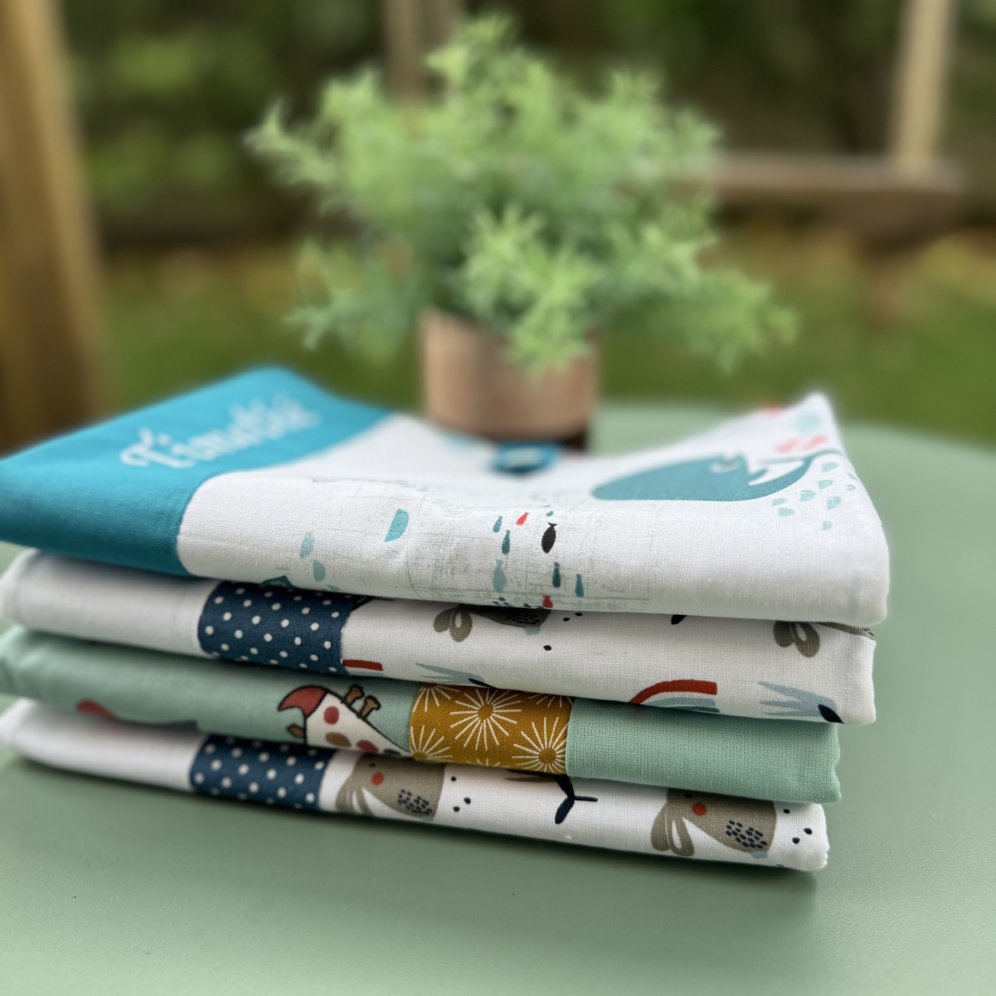 Protège carnet de santé personnalisé - Bleu Santino