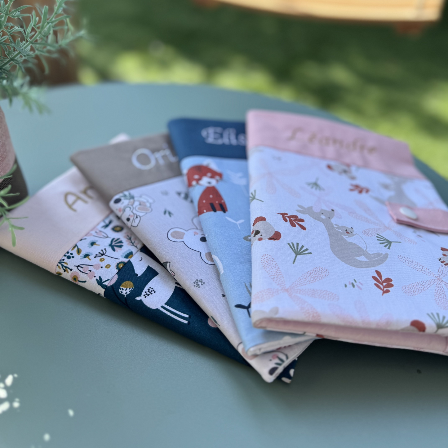 Protège carnet de santé personnalisé - Bleu Keilan