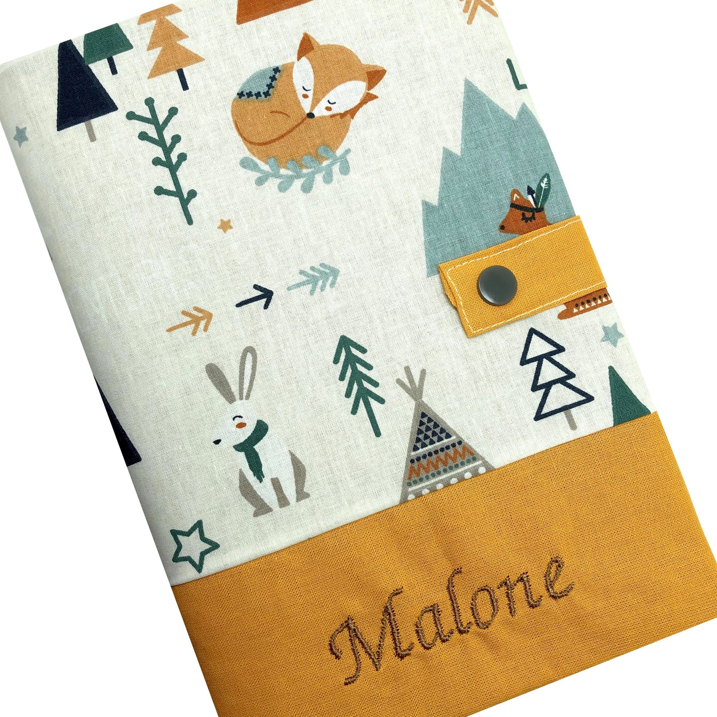 Protège carnet de santé personnalisé - Ocre Charlotte