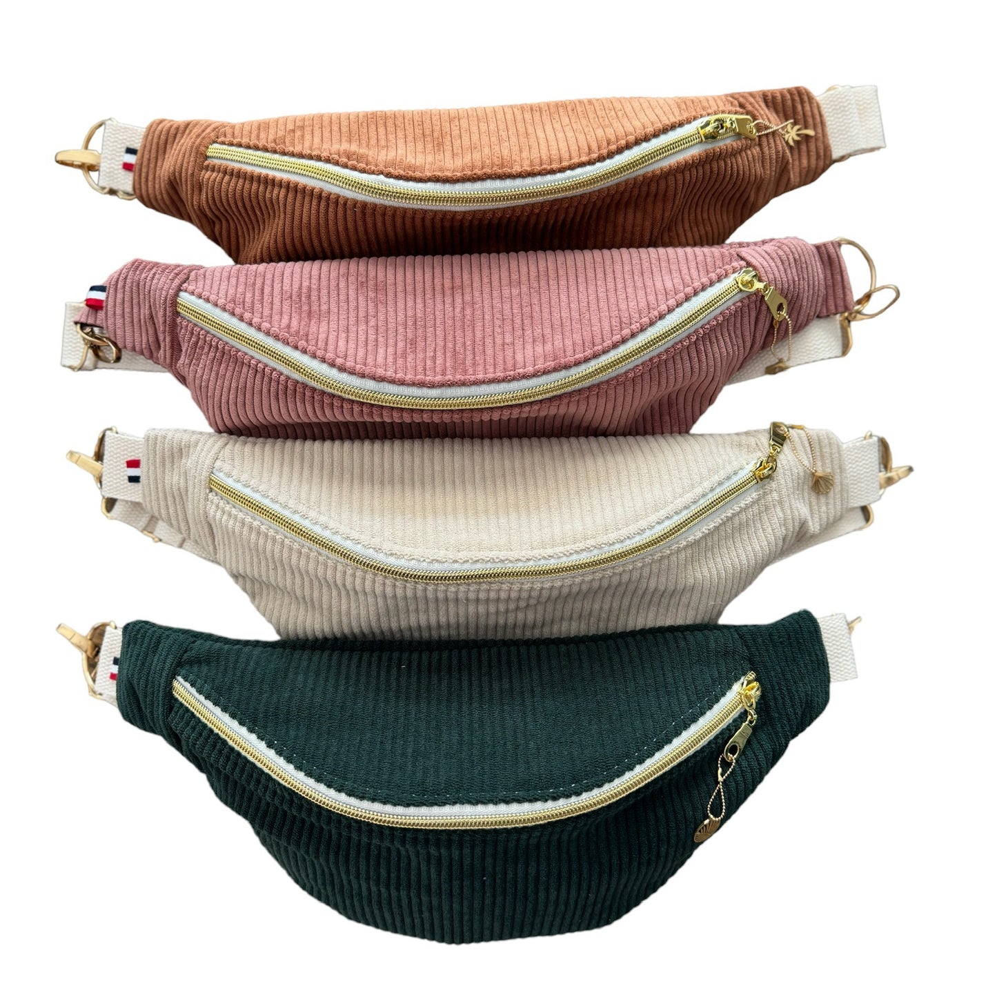 Sac banane velours "La Mignonnette" à personnaliser - Marron