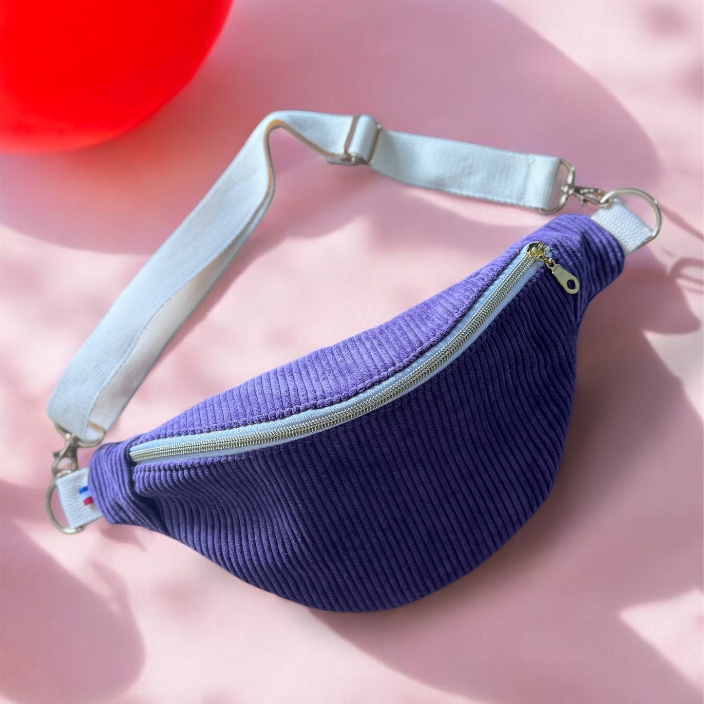 Sac banane velours "La Mignonnette" à personnaliser - Violet