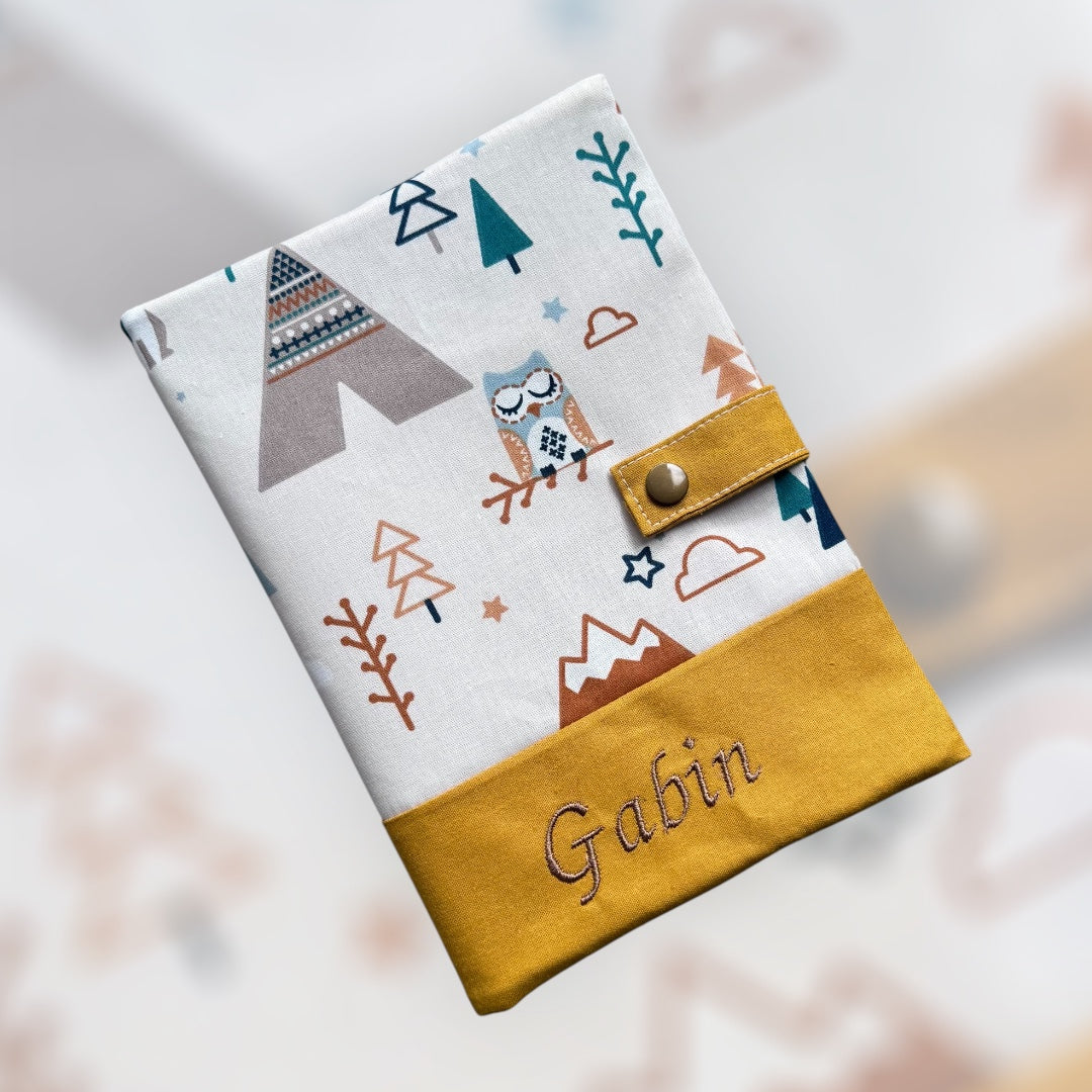 Protège carnet de santé personnalisé - Ocre Charlotte