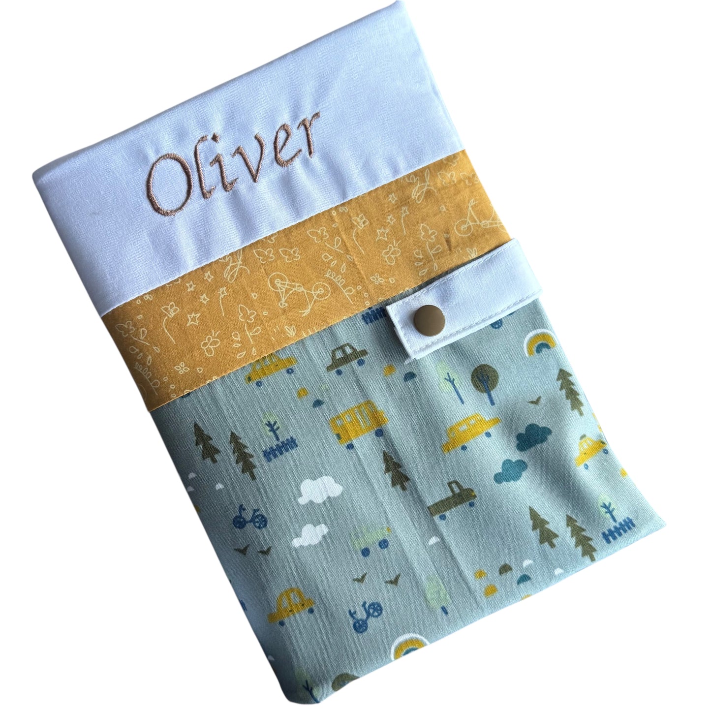 Personalized health book cover - Noah Yellow