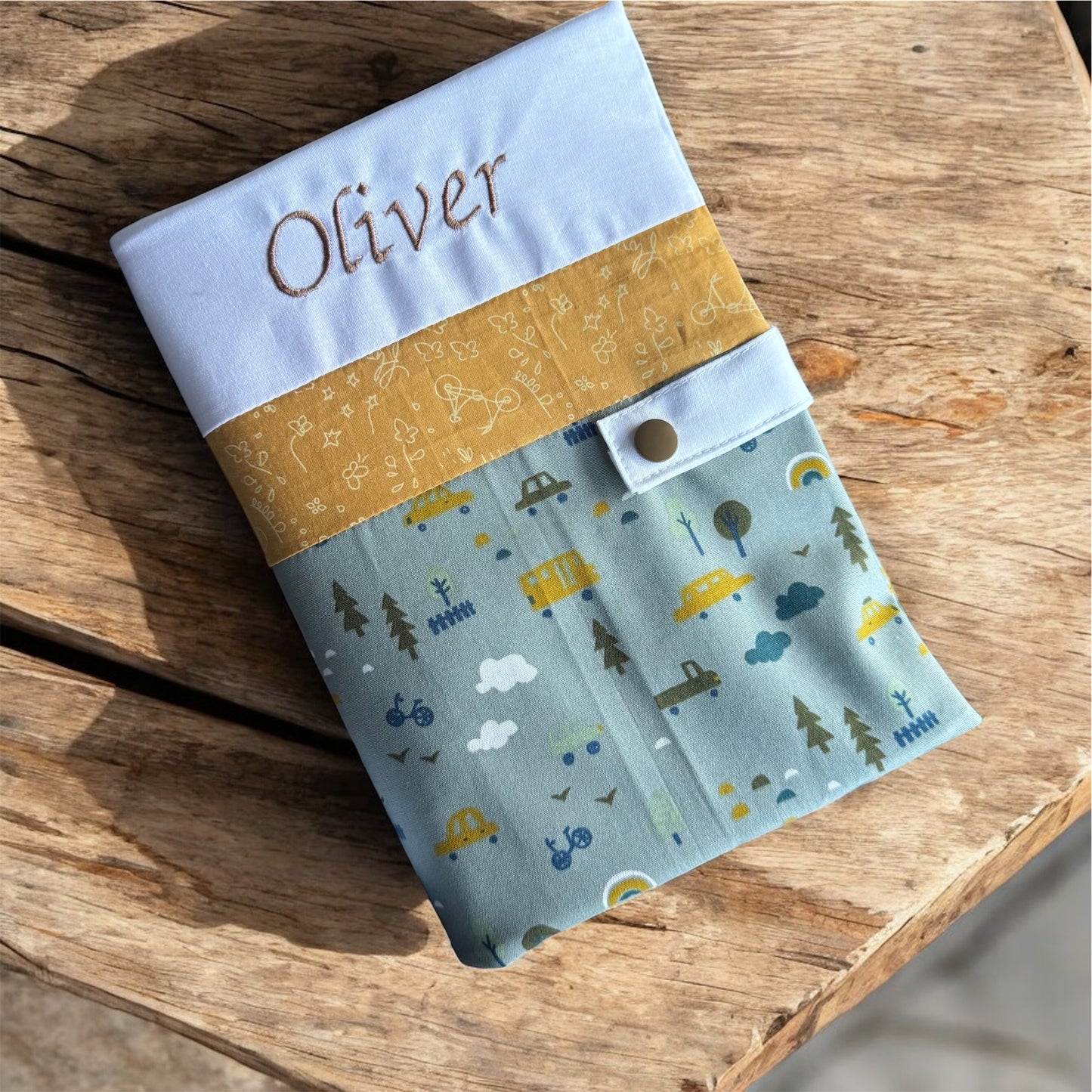 Personalized health book cover - Noah Yellow