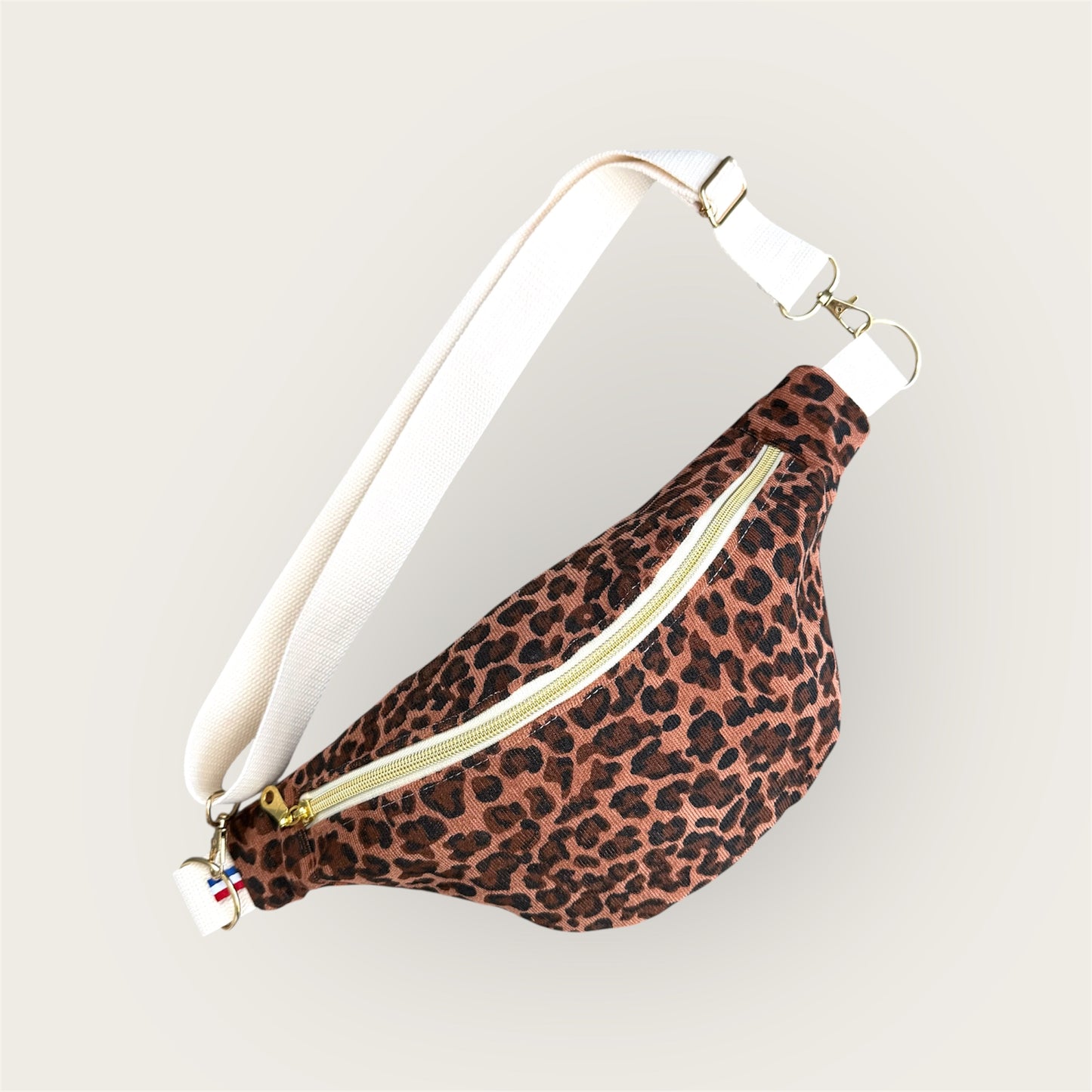 Sac Banane en velours cotelé "La Mignonnette" léopard