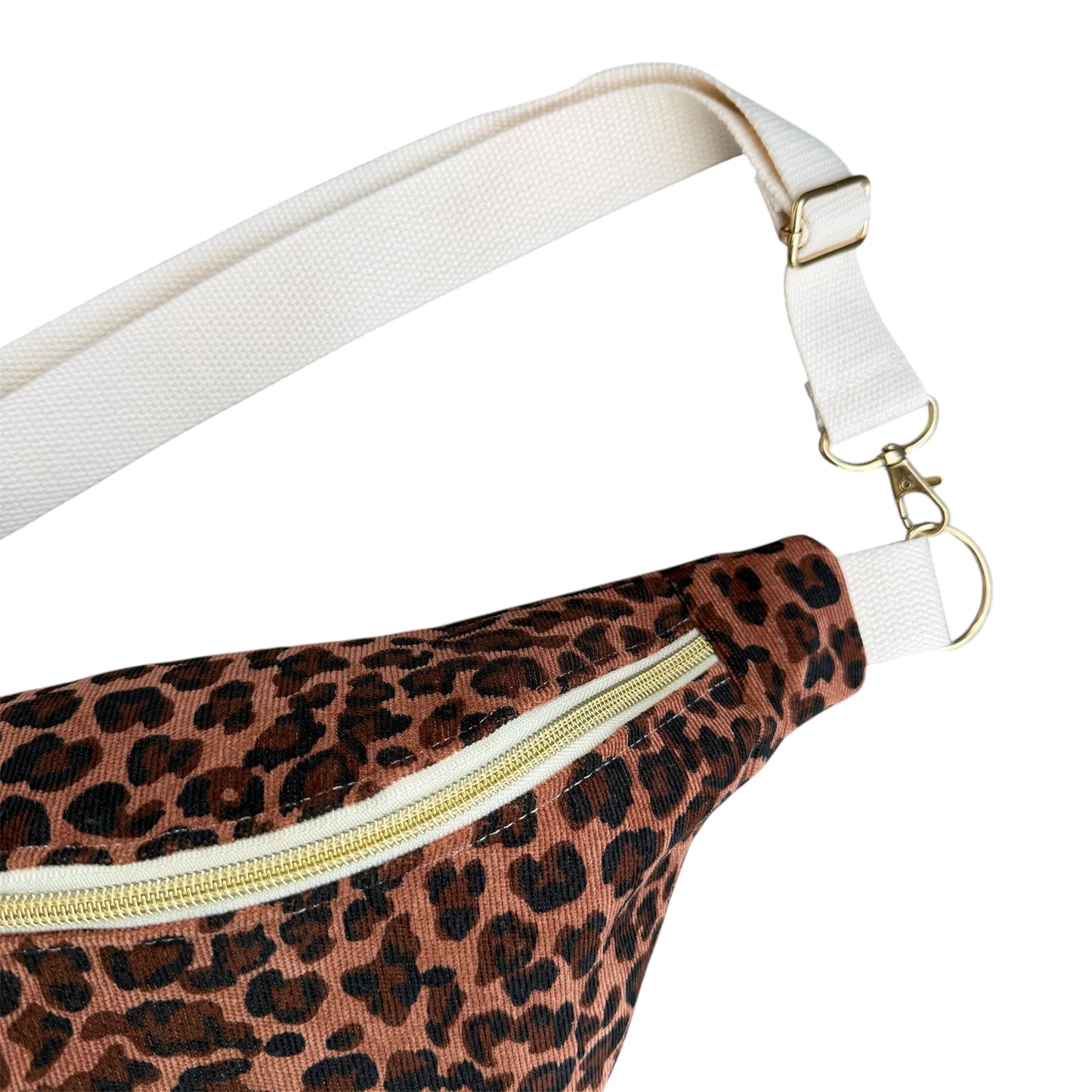 Sac Banane en velours cotelé "La Mignonnette" léopard