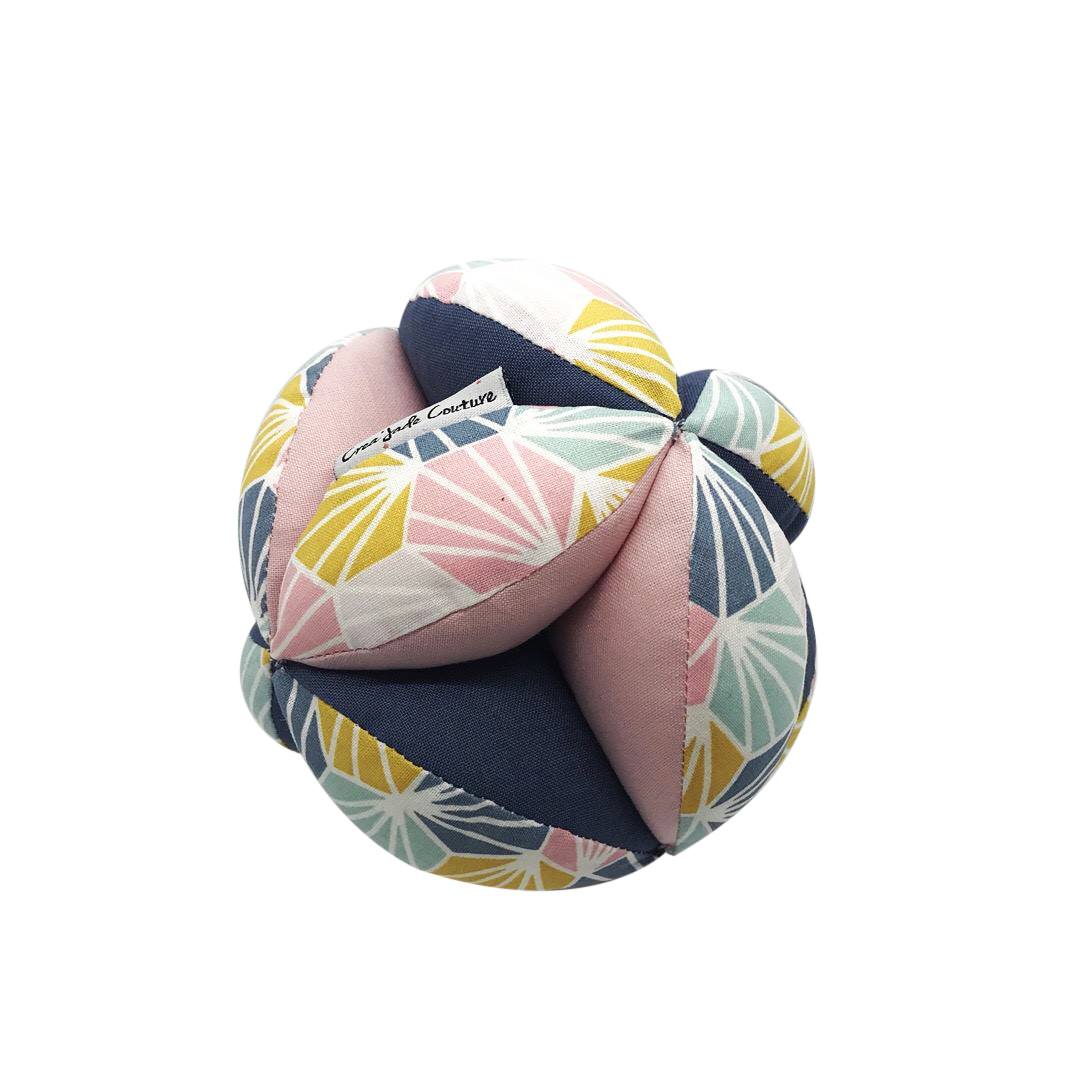 Balle de préhension Montessori - Rose origami