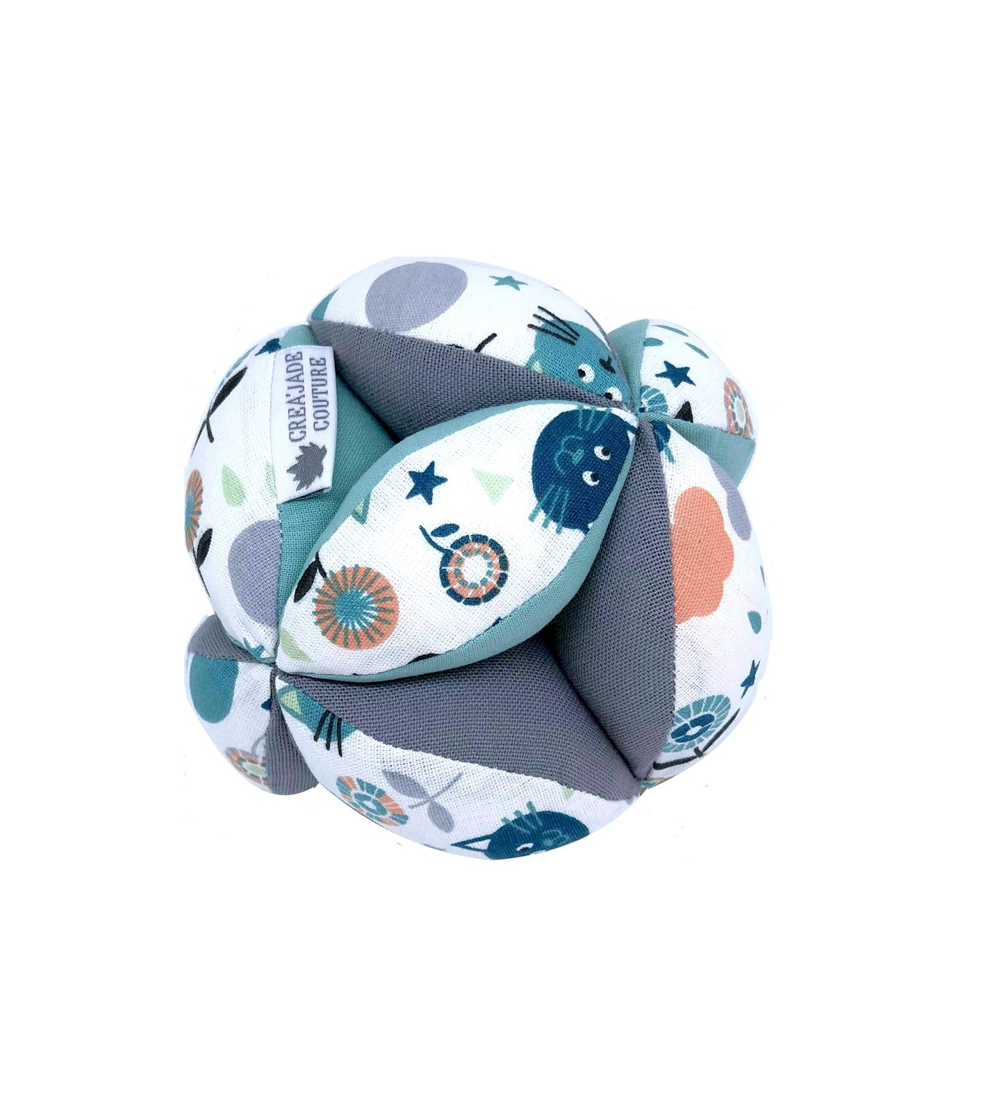 Balle de préhension Montessori - Gris Chats
