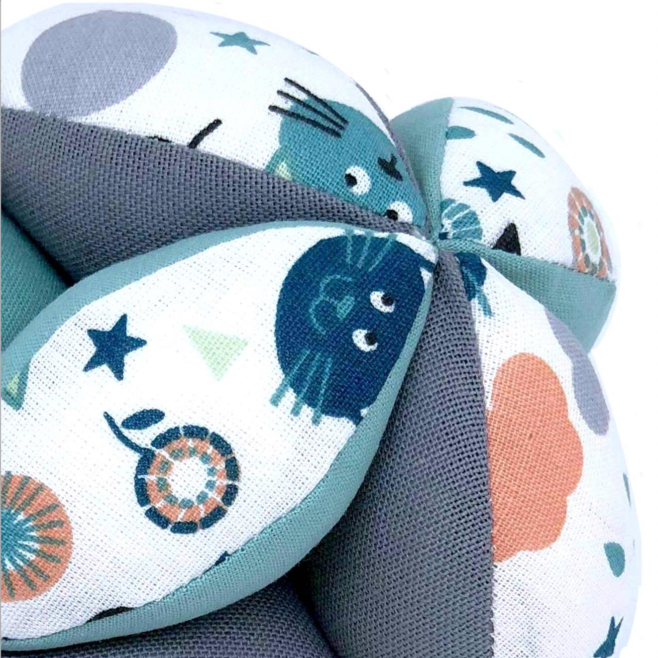 Balle de préhension Montessori - Gris Chats
