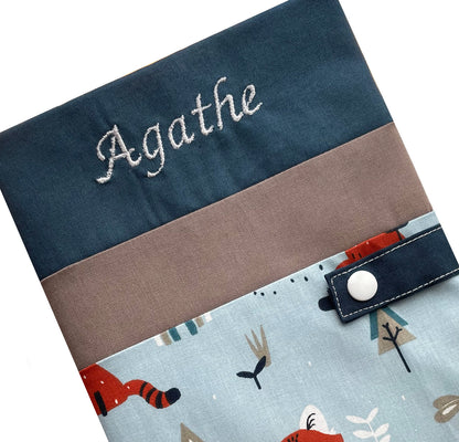 Personalized health book cover - Agathe Blue