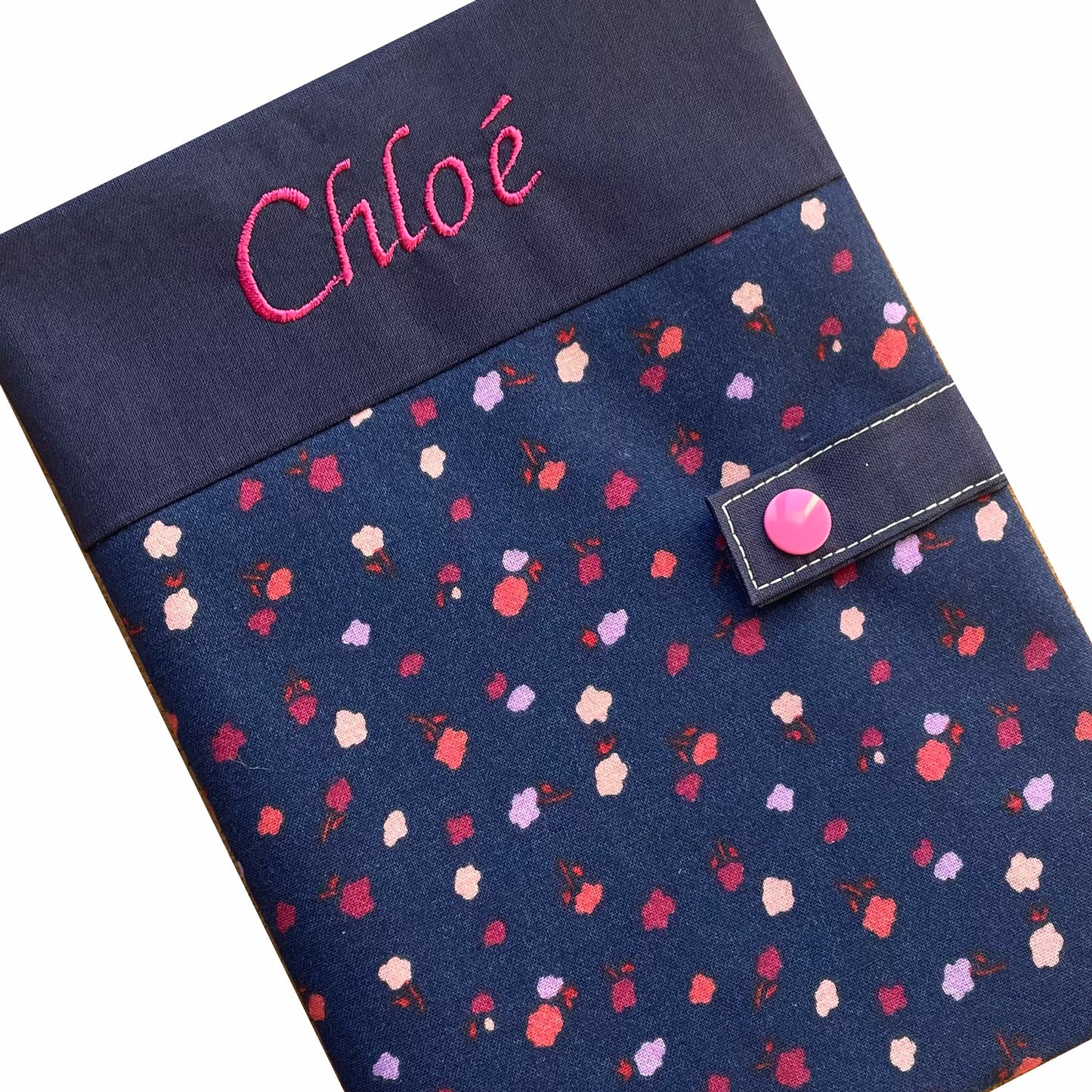 Protège carnet de santé personnalisé - Bleu Chloé