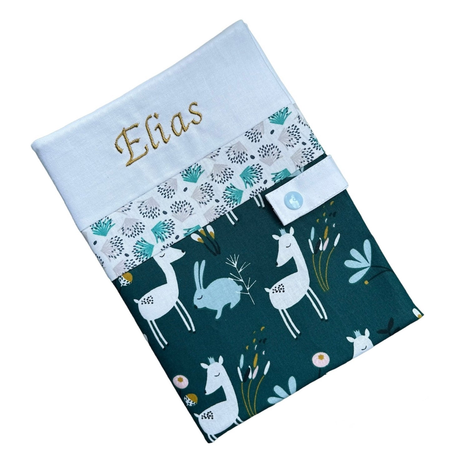 Protège carnet de santé personnalisé - Blanc Elias