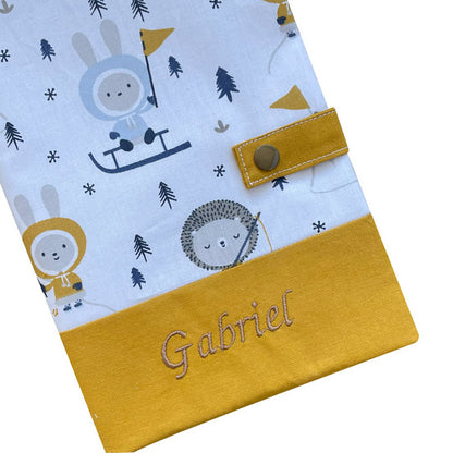 Personalized health book cover - Yellow Gabriel