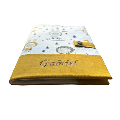 Personalized health book cover - Yellow Gabriel