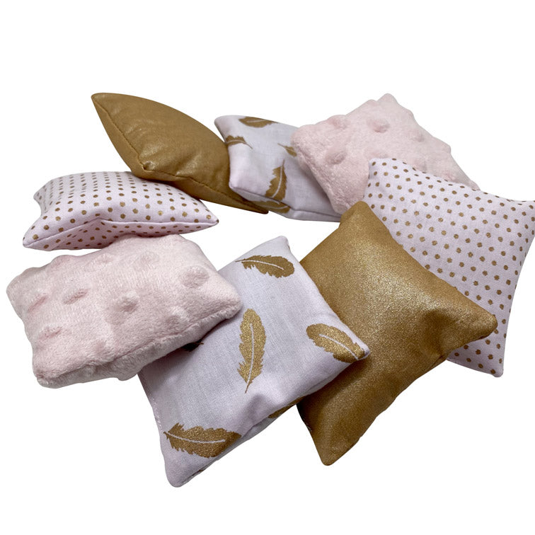 coussins-sensoriels-montessori-Rose Plume