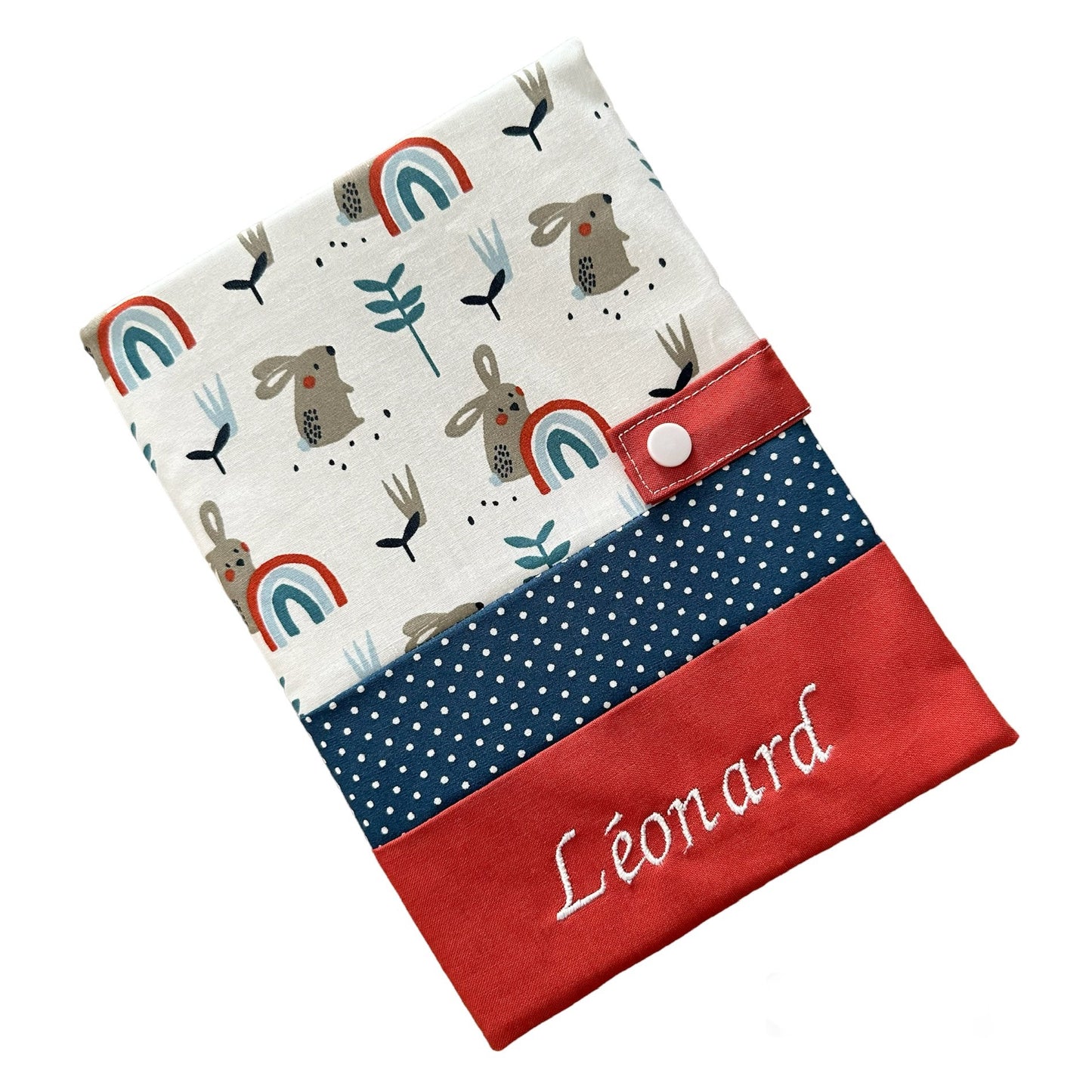 Personalized health book cover - Leonard Red