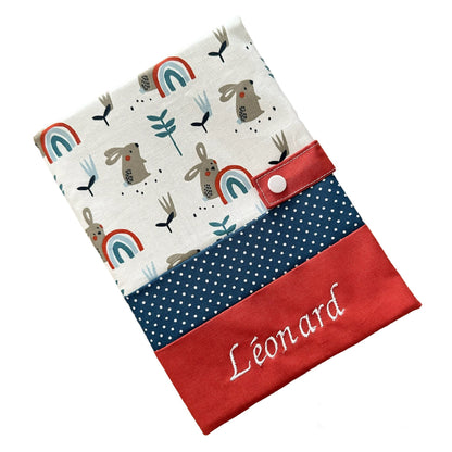 Personalized health book cover - Leonard Red