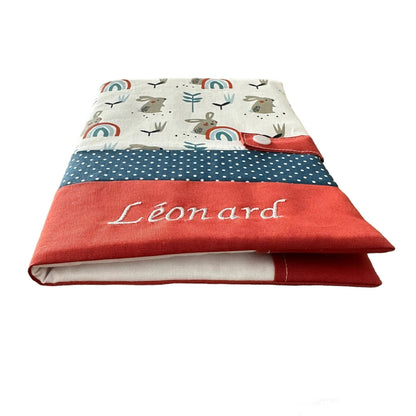 Personalized health book cover - Leonard Red