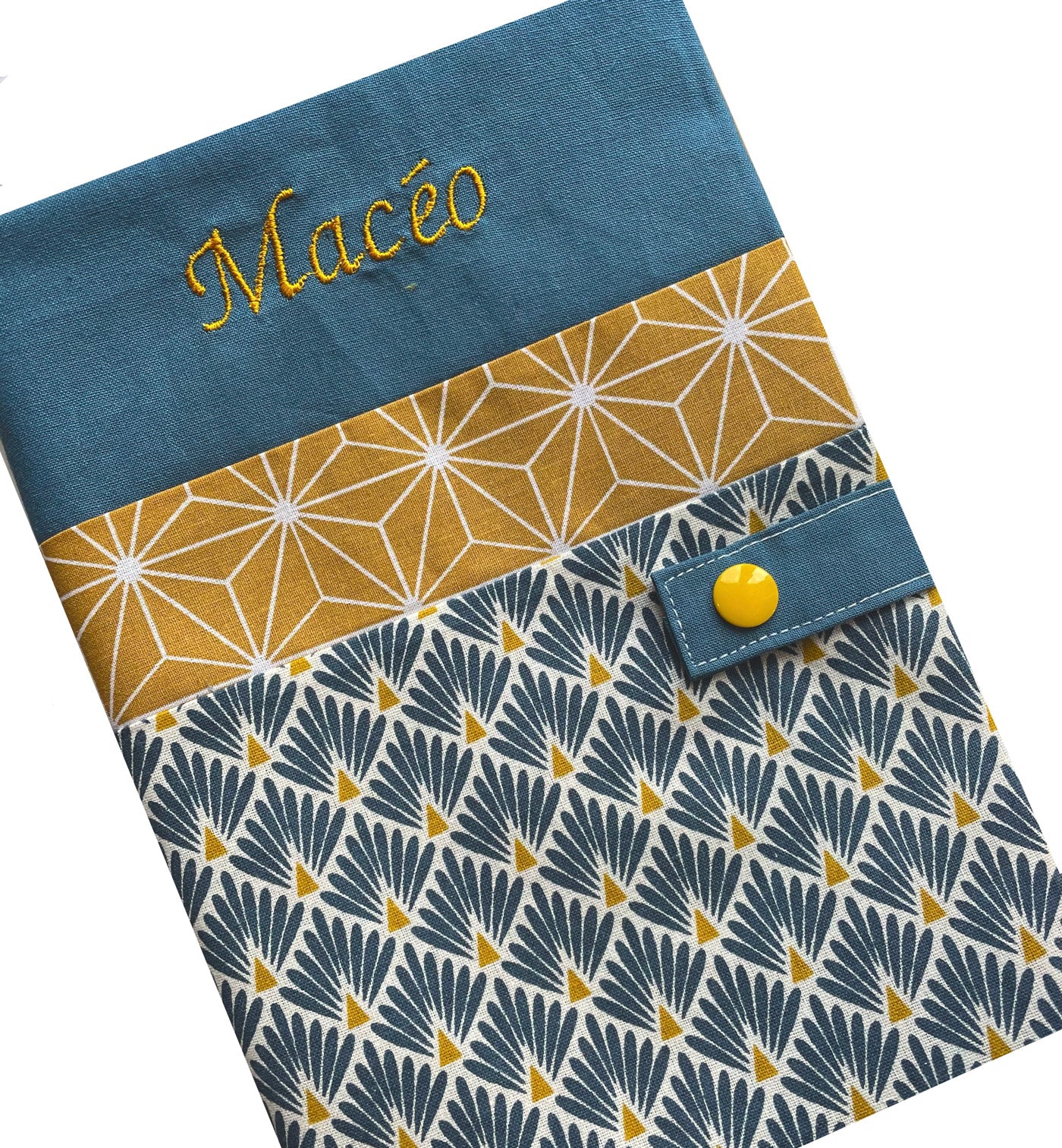 Personalized health book cover - Macéo Blue