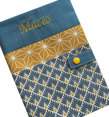 Personalized health book cover - Macéo Blue