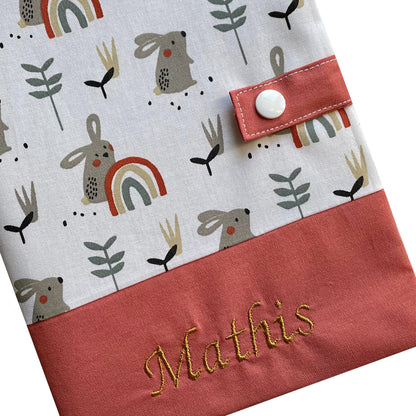 Protège carnet de santé personnalisé - Orange Mathis