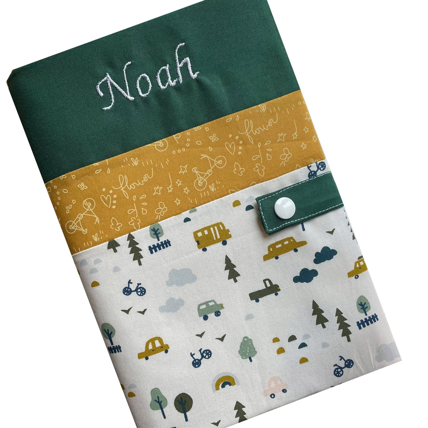 Personalized health book cover - Noah Yellow