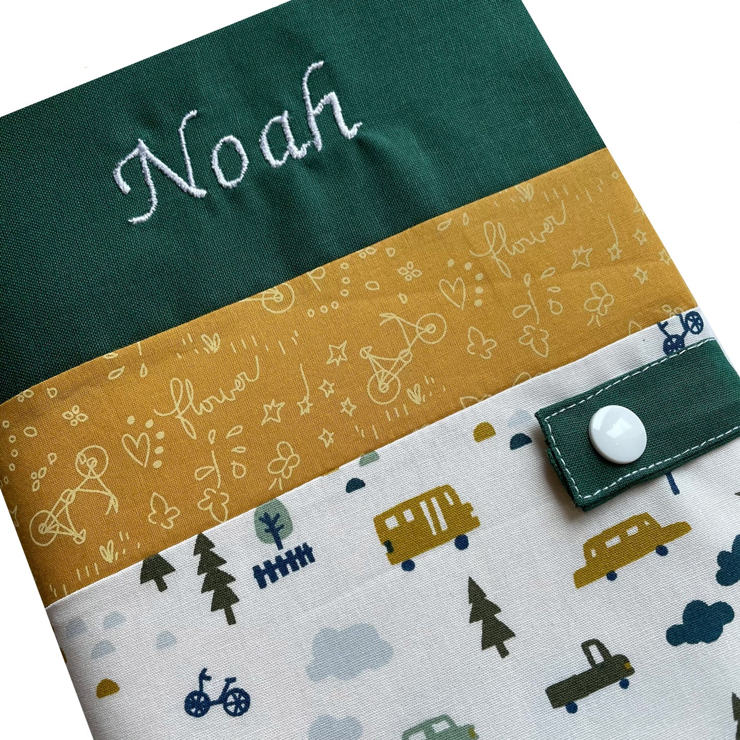 Personalized health book cover - Noah Yellow