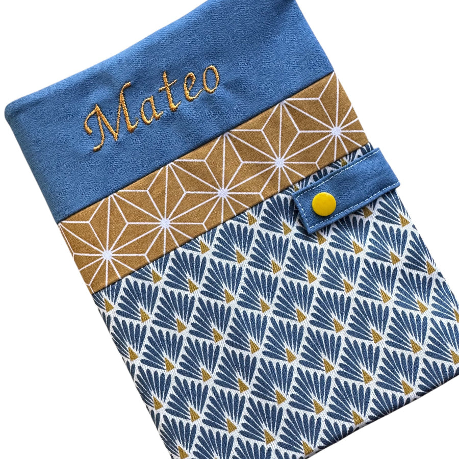 Personalized health book cover - Macéo Blue