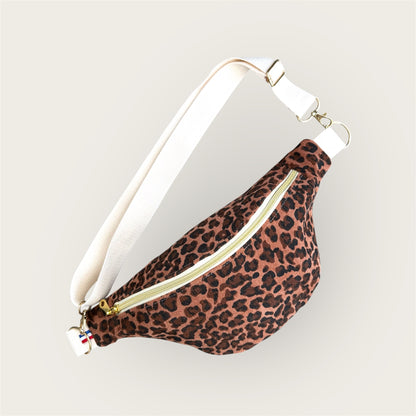 Sac Banane en velours cotelé "La Mignonnette" léopard