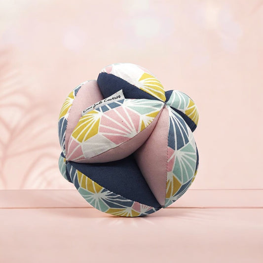 Balle de préhension Montessori -  Rose origami