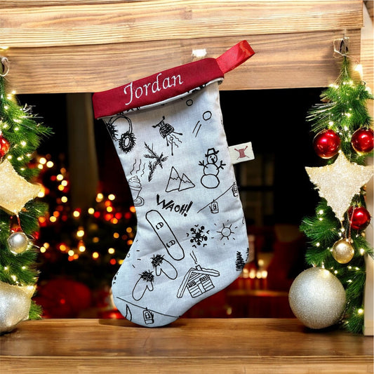 Botte / Chaussette de Noël personnalisable à suspendre