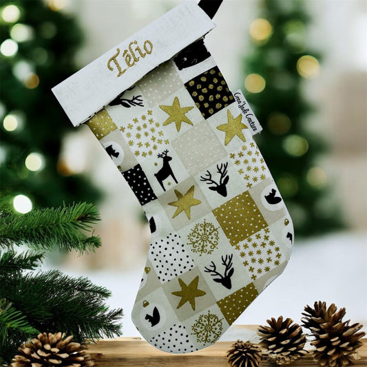 Botte / Chaussette de Noël personnalisable à suspendre