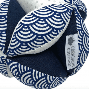 Balle de préhension Montessori – Bleue Vagues